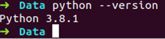 checking the version of Python installed